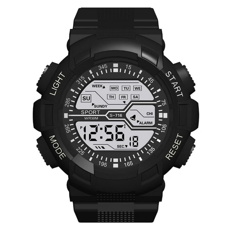Sport Watch Multi Function Sports Fashion Seven Colors Colorful Luminous Electronic Watch