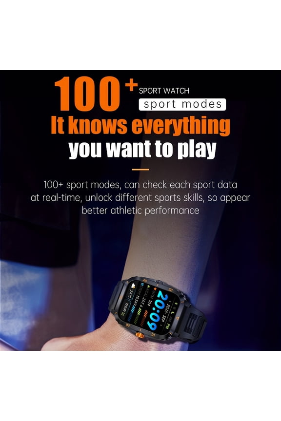 Sport Watch Smart Watch For Men - 3ATM, 2.0 Inch Large Display, Sleep & Exercise Tracker, Compatible With Android/IOS