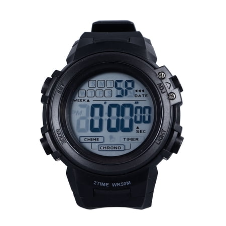 Sport Watch, Stopwatch Luminous Men Digital Sport Watch Dual Time 50m Water Proof For Exercise