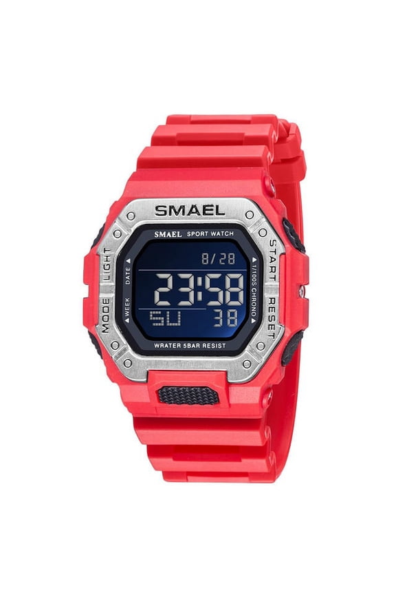 Sport Watches Digital Smael Brand Led Clock Waterproof Auto Date Military Army Green Square Wristwatches 8059 Men Watch Digital - Digital Wristwatches