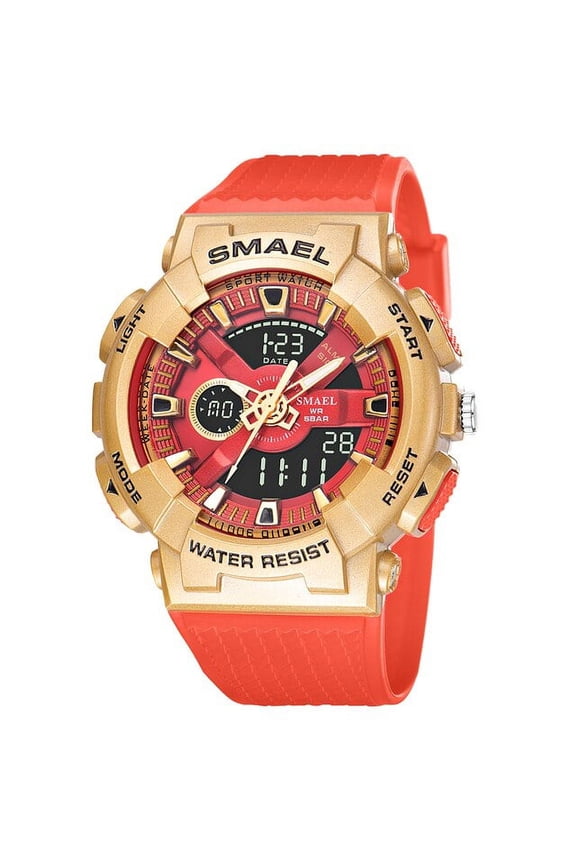 Sport Watches Waterproof Smael New Watch For Men Crystal Watchband Stopwatch Shockproof Alarm Clock Male 8006 Quartz Wristwatch - Quartz Wristwatches