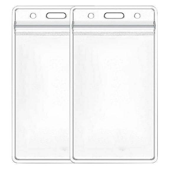 Sport Waterproof Id Card Badge Holder Case Clearance, Furenl Work Card Set Double-Sided Transparent Sealed Type Waterproof Card 2Pcs, White*2