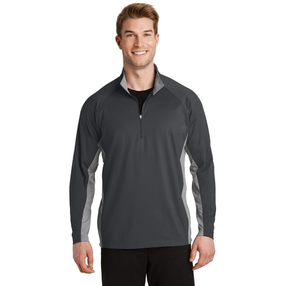 Sport-Wick Stretch Contrast 1/2-Zip Pullover. ST854