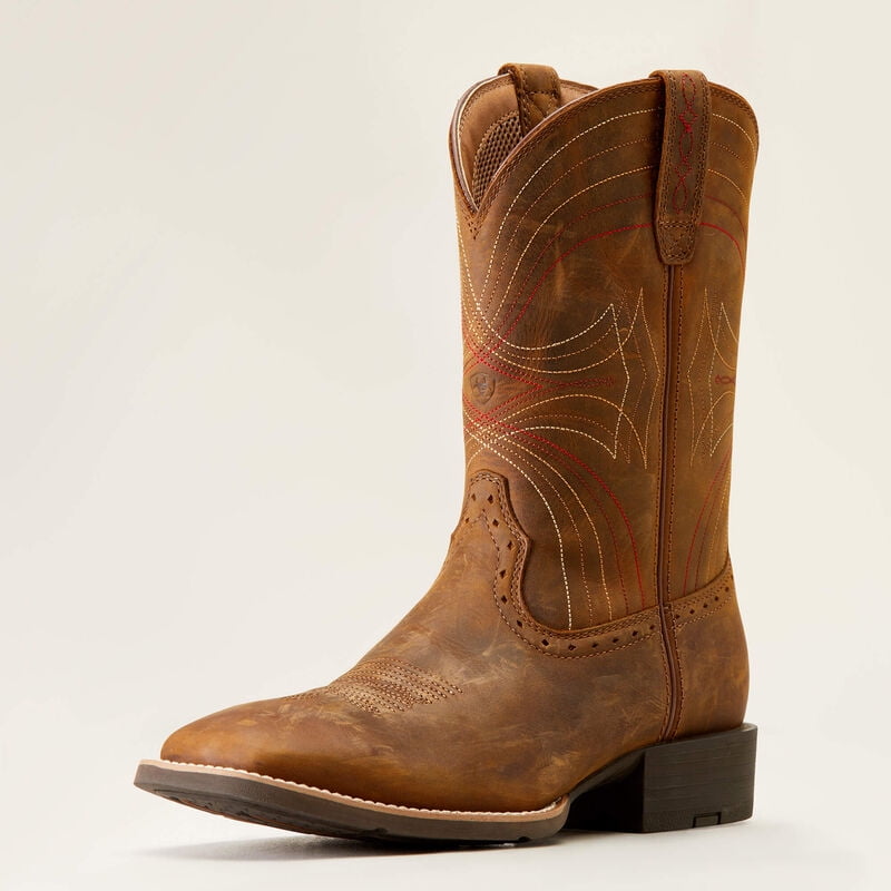 Men's wide square toe western boots 2025