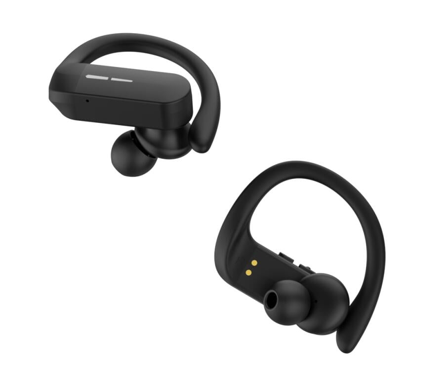 True Wireless Bluetooth Sport Earbuds with Charging Case Black