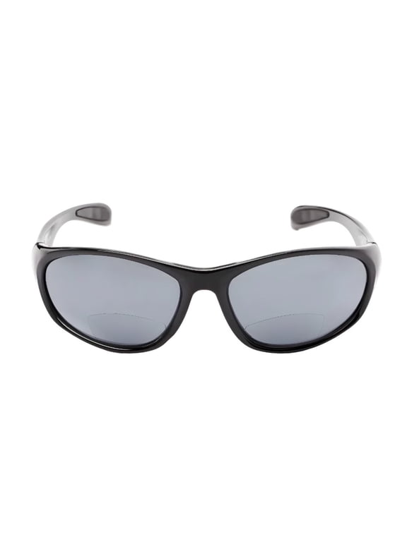 Sport Wrap Bifocal Reading Sunglasses with Lightweight Frames & UV400 Protection - Black - 2.75
