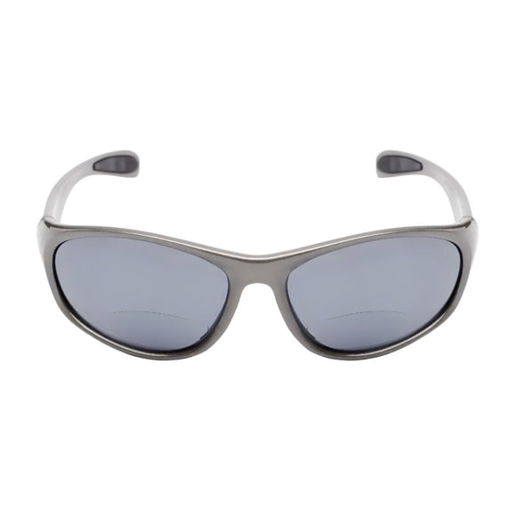 Sport Wrap Bifocal Reading Sunglasses with Lightweight Frames & UV400 Protection - Gray - 2.50