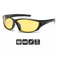thumbnail image 1 of Sport Wrap Hd Night Day Driving Vision Sunglasses Yellow High-Definition Glasses, 1 of 4