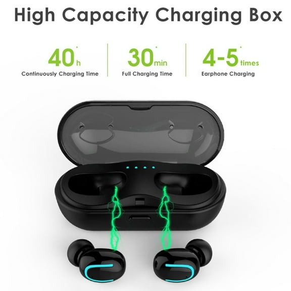 Sport X20 by Ruroz, True-Wireless Workout Earbuds, Rotatable and Extendable Ear Hooks, Noise Cancelling, Deep Bass, IP68 Waterproof, Sweatproof, Dustproof, 48H Play, Sport Earbuds for Gym