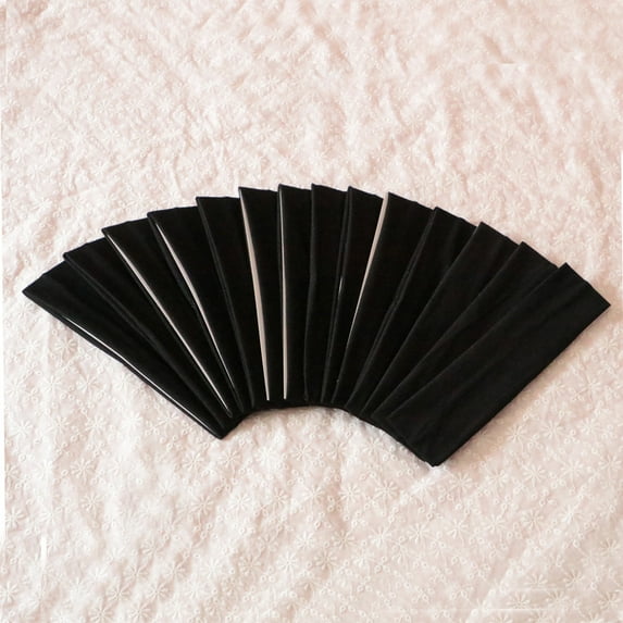 Sport Yoga Headbands,14pcs,Fashion Soft Elastic Stretchy Sweatband Headband for Women Man Girl(Black)