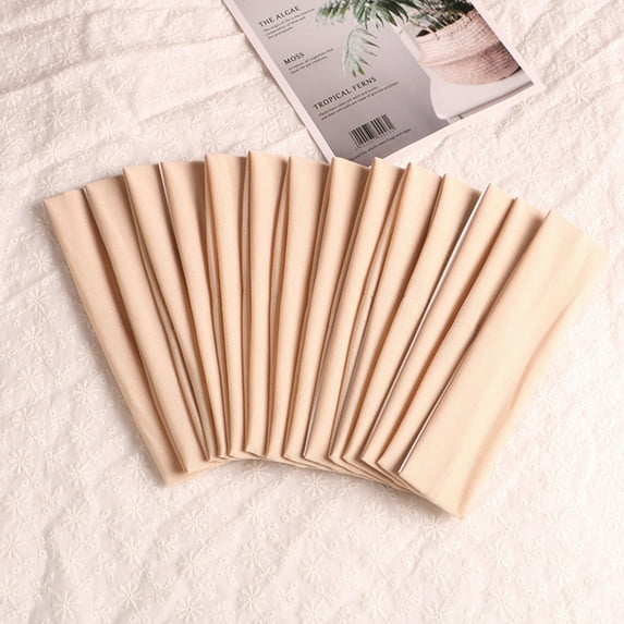 Sport Yoga Headbands,14pcs,Fashion Soft Elastic Stretchy Sweatband Headband for Women Man Girl(Khaki)