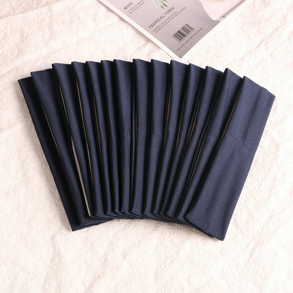 Sport Yoga Headbands,14pcs,Fashion Soft Elastic Stretchy Sweatband Headband for Women Man Girl(Navy Blue)