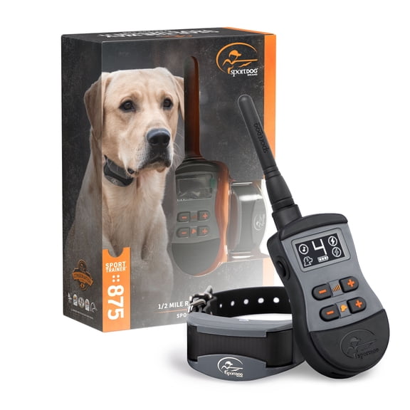SportDOG SportTrainer 875 Remote Dog Trainer, Black, 1/2 Mile Range | Built for Field Training & Hunting With Close Working Dogs, 10 Levels Static, Tone, Vibration, OLED Screen, DryTek Waterproof