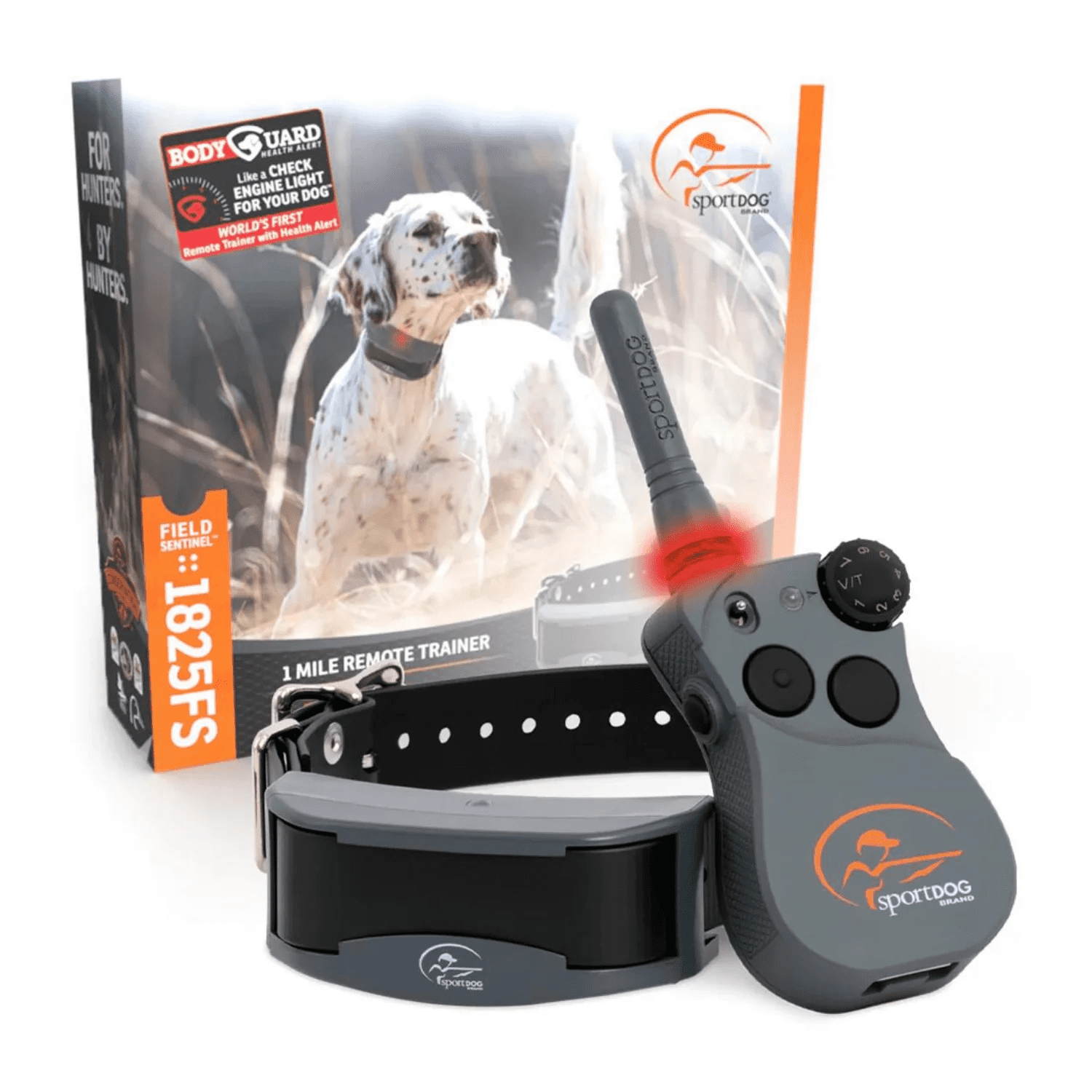 SportDOG FieldSentinel 1825 Remote Dog Training Collar w/ BodyGuard Health Alerts – 1 Mile Range