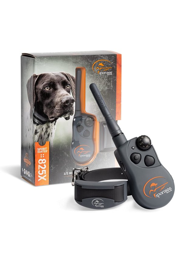 Brand SportHunter 825X Static Collar - Remote Trainer with 1/2 Mile Range Waterproof, Rechargeable Dog Training Collar with Static, Vibrate, and Tone