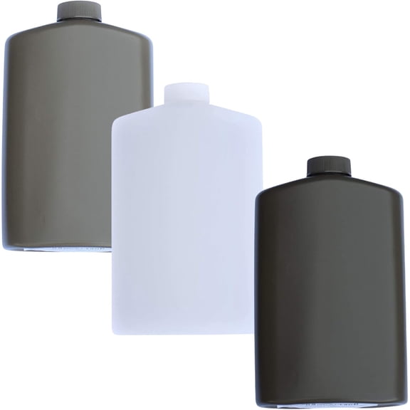 SportFlask Fighter Pilot Flask Great for Concerts, Fishing, Skiing, Backpacking(Black + Natural + Green)