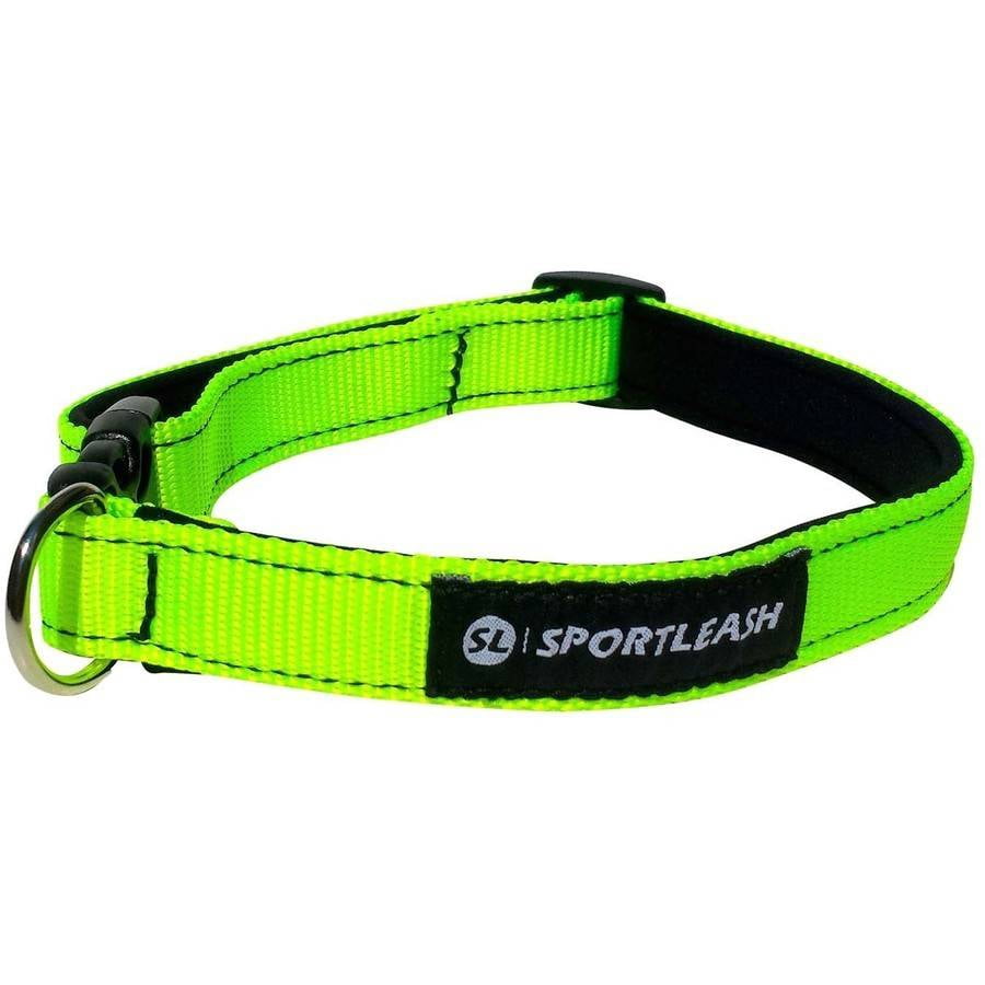 SportLeash Neoprene SportCollar Dog Collar, Royal Blue with Neon Yellow