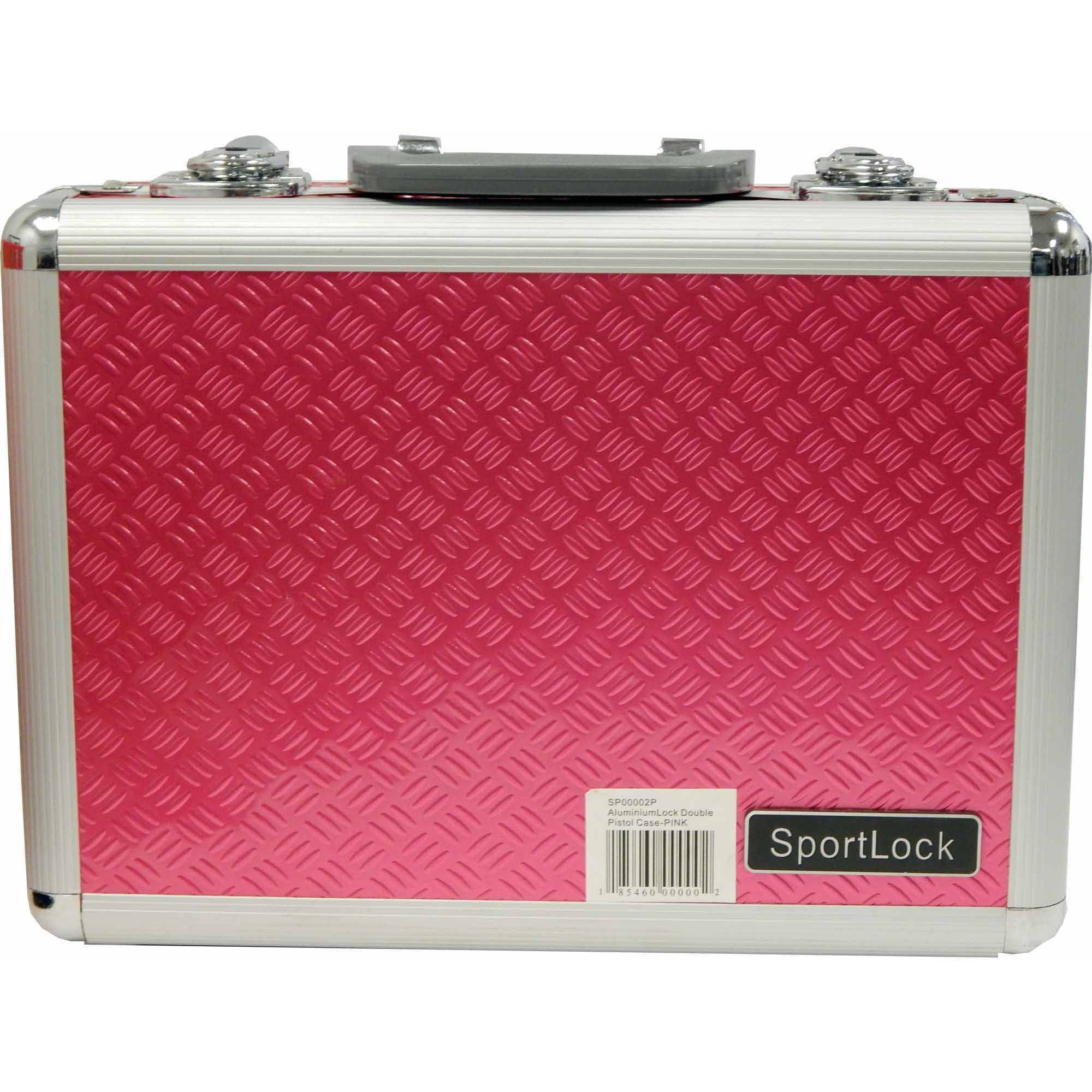 SportLock Cases AlumaLock Double Handgun Case, Small, Pink