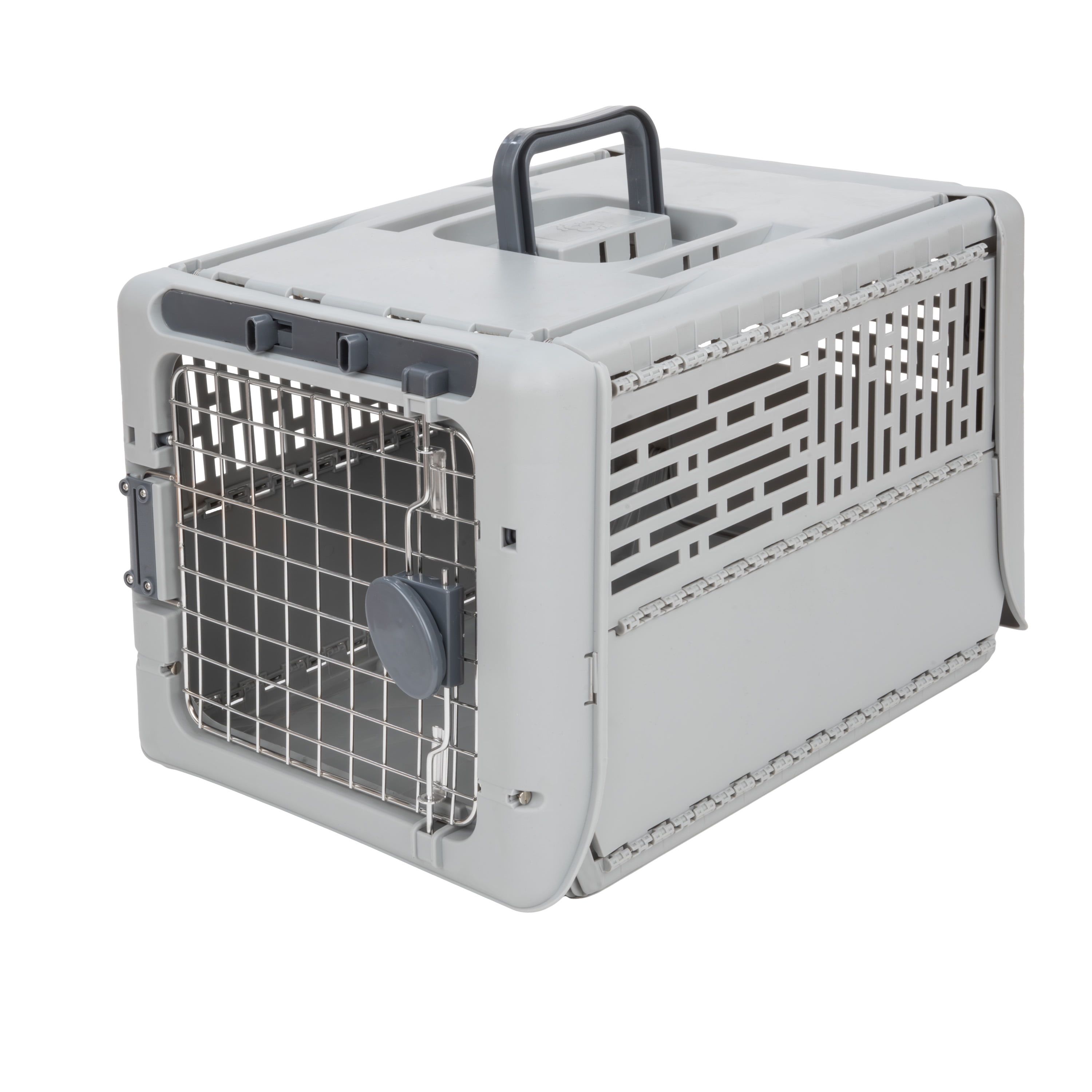 SportPet Designs Dog Kennels 19 inch Collapsible Plastic Pet Kennel Gray Small 1 Piece