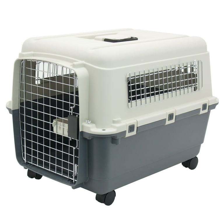 SportPet Designs Airline Approved Plastic Dog Kennel with Wheels