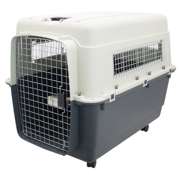 SportPet Designs Airline Approved Plastic Dog Kennel with Wheels