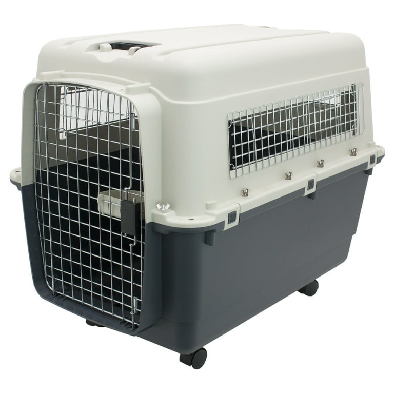 SportPet Designs Airline Approved Plastic Dog Kennel with Wheels