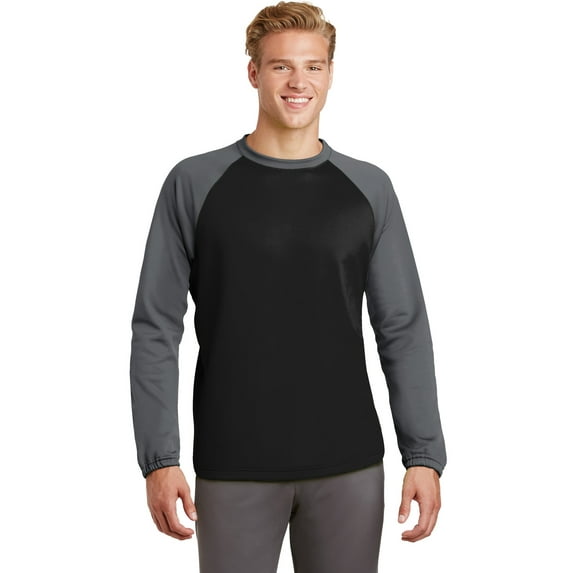 SportWick Raglan Colorblock Fleece Crewneck