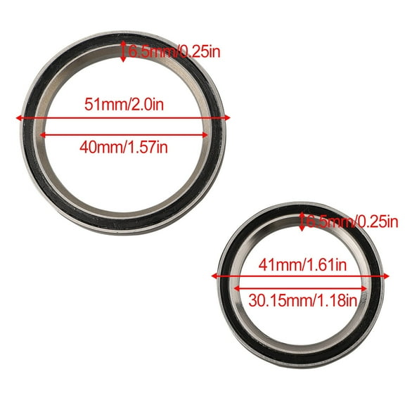 Sportact Bicycle Accessories,Bicycle Headset Bearings for Trek Madone Domane Emonda 30.15x40x6.5/ 40x51x6.5mm