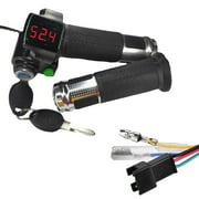 Sportact Bicycle Accessories,Electric Bicycle,LCD Display E-Bike Throttle Grip Electric Bicycle Scooter TwistThrottle Grips