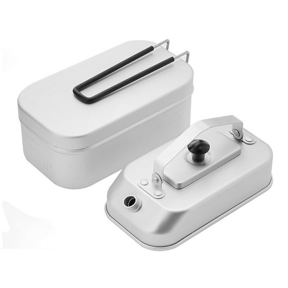 Sportact Camping Essentials,2-in-1 Camping Lunch Box Water Kettle Set Cooking Food Box Box with Handle,Outdoor Sports