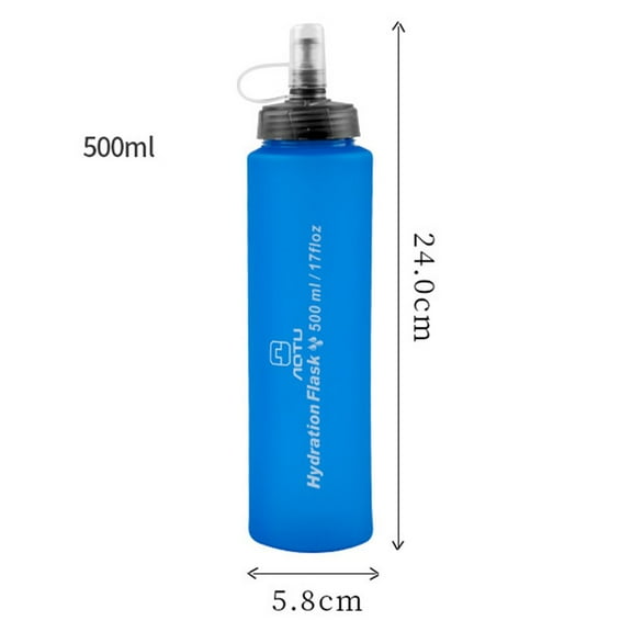 Sportact Camping Essentials,Collapsible 500ML Soft Water Bottle: Perfect for Fitness, Running & Cycling!,Outdoor Sports