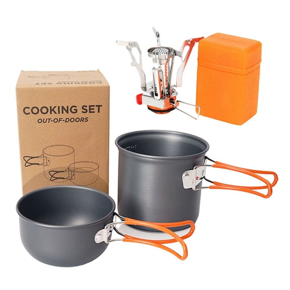 Sportact Camping Essentials,Portable Camping Cookware Set: Non-Stick, Space-Saving Gear for Outdoor,Outdoor Sports