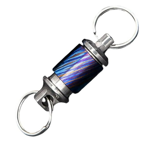 Sportact Camping Essentials,Ti Alloy Quick Release Keychain Rotatable Pull Apart Key Chain Clip Key Ring,Outdoor Sports