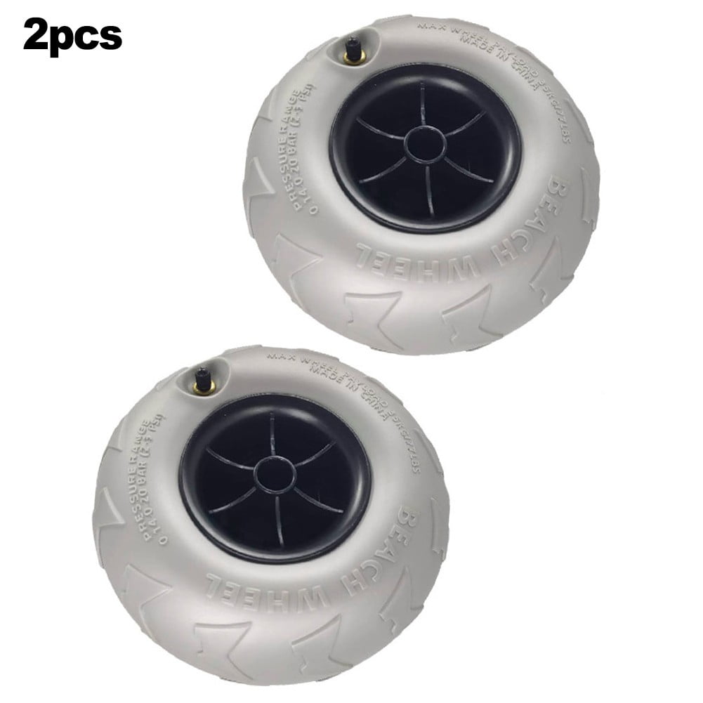 Sportact Canoe,Canoe Accessories,2pcs Beach Trolley Wheel Balloon Kayaking Camping Cart Wheel Tire 205x115X12.5mm,Outdoor Sporting