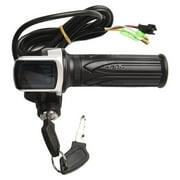 Sportact Cycling,Bicycle Accessories,Electric Bicycle,36V 48V 60V Electric Scooter Throttle Grip With Key Lock Power Indicator