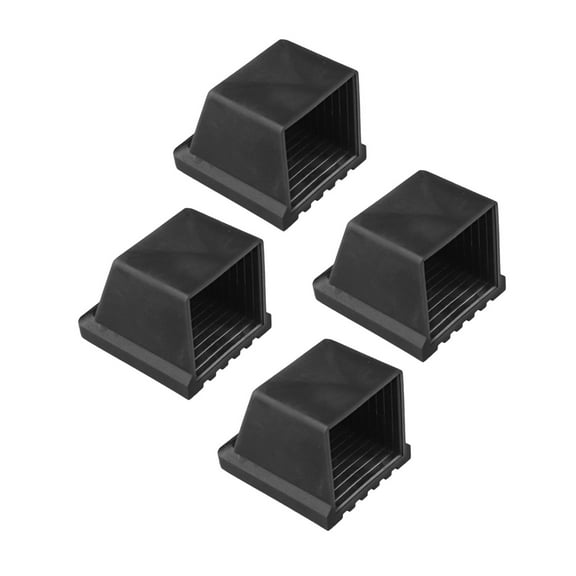 Sportact Fitness,4Pcs 50x50mm Fitness Equipment Square End Cap Rubber Gym Floor Protectors,Cardio Equipment