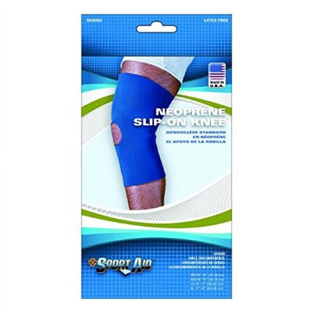 Sportaid, Knee Sleeve, Open Patella, Blue Neoprene, Large Of Size: 15 - 17 Inches - 1 Ea, 3 Pack