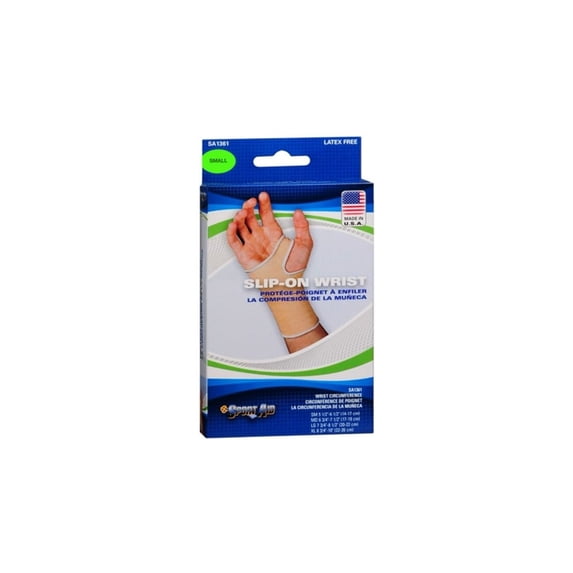Sportaid Wrist Brace Slip-On, Beige, Small - 1 Ea