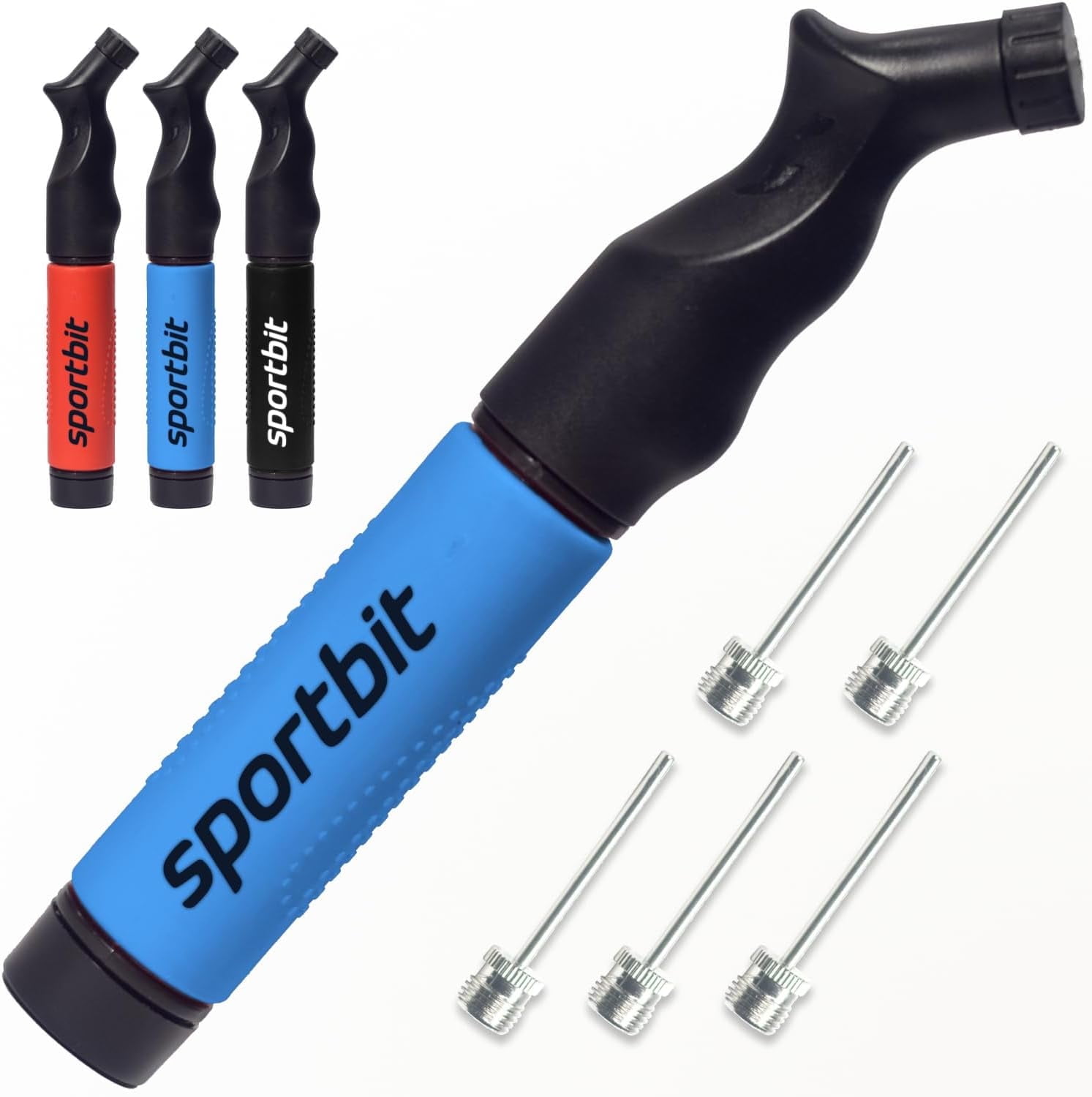 Sportbit Ball Pump With 5 Needles, Blue Air Pump