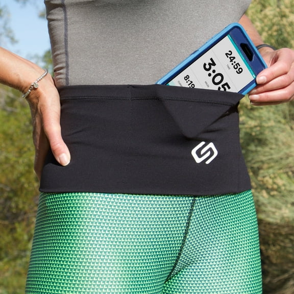 Sporteer VersaMax Running Belt, Anti-Theft Travel Belt, Exercise Waist Pack - Fits All Phones