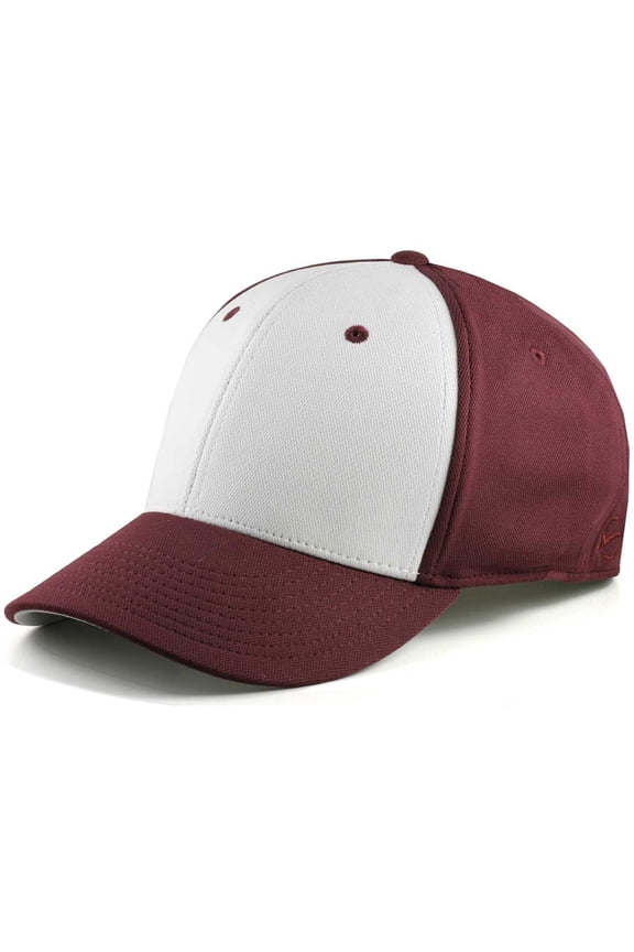 XL/XXL Baseball Caps for Big Heads - Maroon/White