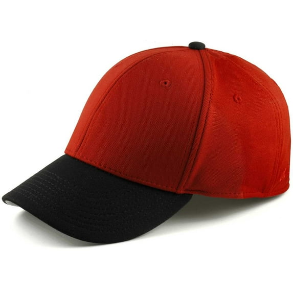 Sportflex XL/XXL Baseball Caps for Big Heads - Red/Black