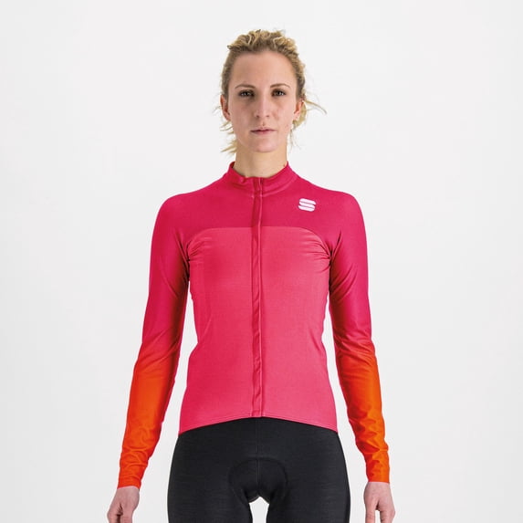 Sportful BodyFit Pro Women's Long Sleeve Thermal Jersey L Raspberry/Pompelmo