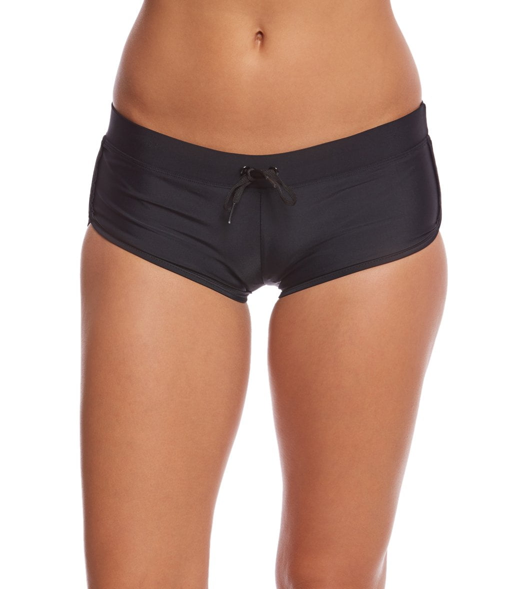 Sporti Active Cheeky Boyshorts Swim Bottom (Small, Black)