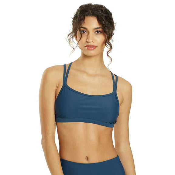 Sporti Active Double Cross Workout Bikini Top, Unpadded, Athleisure (Women’s)