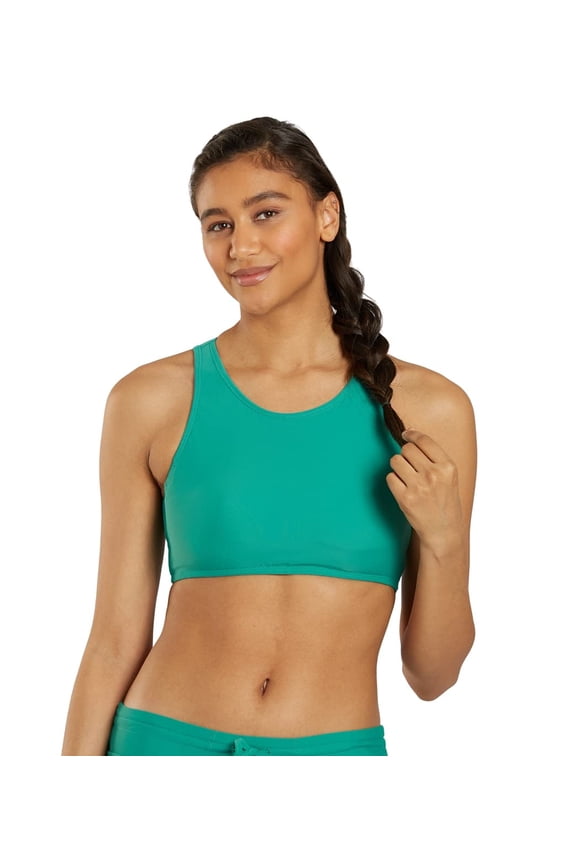 Active High Neck Crop Bikini Top, Removable Cup, Athleisure (Women’s)