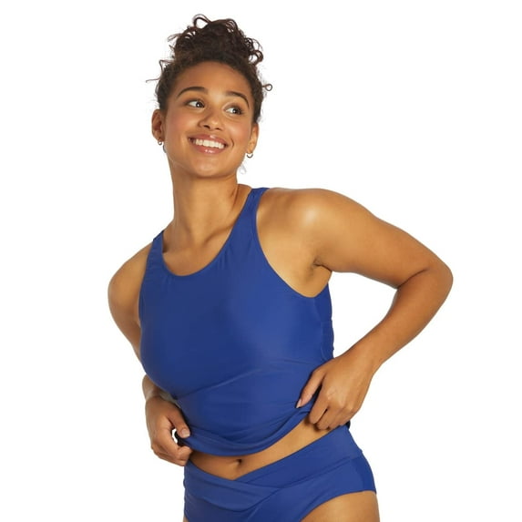 Sporti Active High Neck Tankini Top, Removable Cup, Athleisure (Women’s)