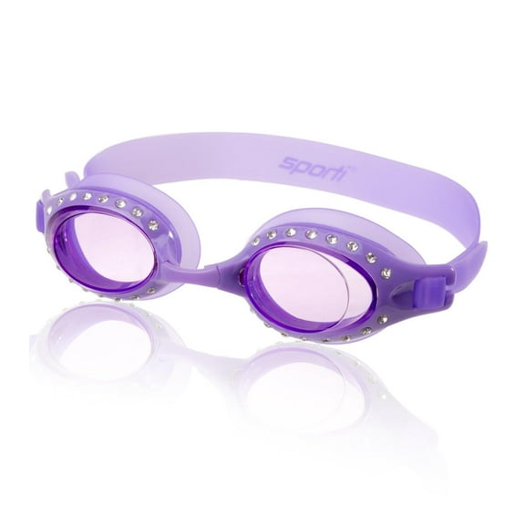 Sporti Jr. Rhinestone Goggles - Antifog, UV Protection, Custom Nose Pieces, Latex-Free