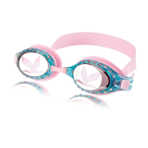 Sporti Kids' Narrow Fit Rhinestone Mermaid Jr. Goggles, UV Protection, Antifog, Shatter-Resistant