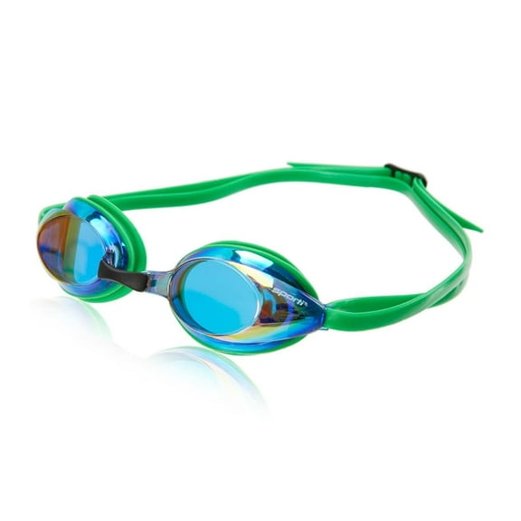 Sporti Jr. S2 Mirrored Goggles, Antifog, UV Shield, Shatter-Resistant, Narrow Fit, Adjustable Nose for Kids